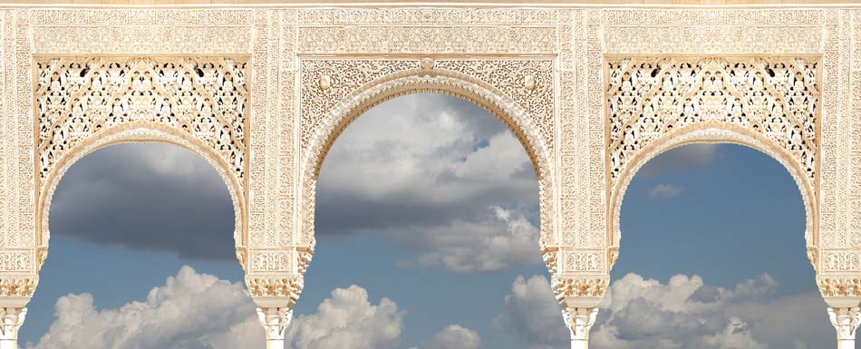 Ausschnitt der Bögen der Alhambra Ausschnitt der Bögen der Alhambra