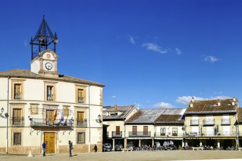 Plaza Mayor square in Riaza (Segovia, Castilla y León)