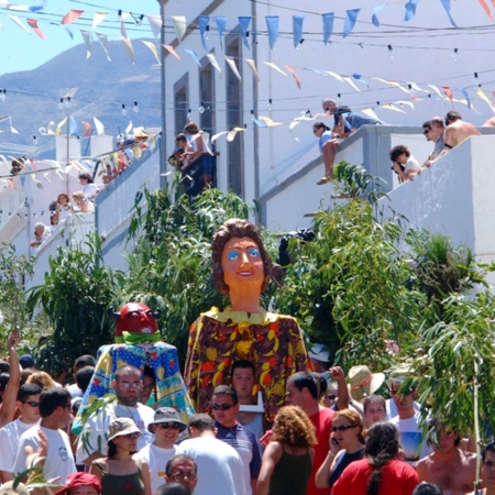 Dancing during the Fiesta de la Rama. Agaete, Gran Canaria