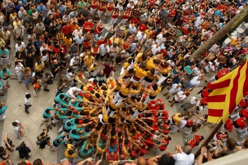 Menschentürme zu Sant Fèlix, Stadtfest von Vilafranca del Penedès