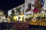 La procession el Encuentro lors de la semaine sainte de Gandía (région de Valence)