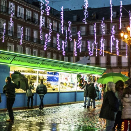 マドリードのマヨール広場のクリスマス