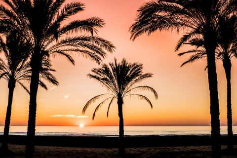  Amanecer en la playa de Cullera, C. Valenciana