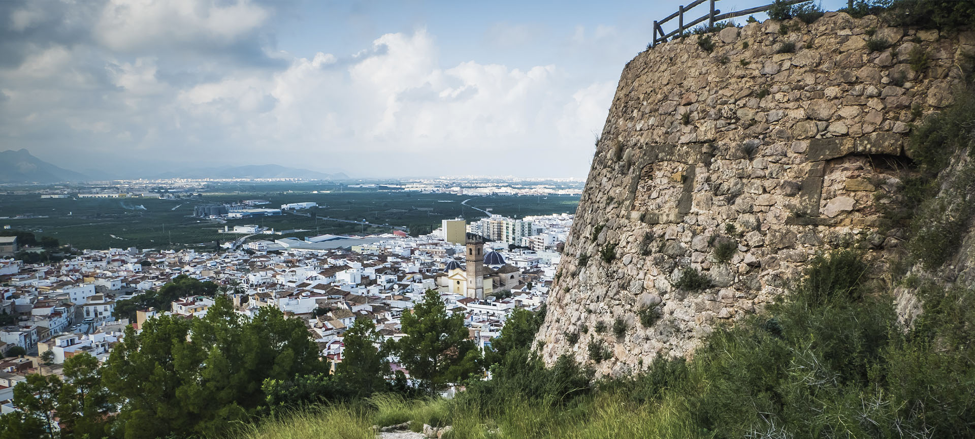 Blick auf Oliva (Valencia) von der Burg von Santa Ana aus gesehen Blick auf Oliva (Valencia) von der Burg von Santa Ana aus gesehen
