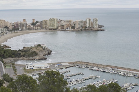 Widok panoramiczny na Oropesę del Mar (Castellón, Wspólnota Walencka)