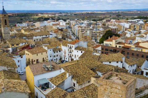 Widok z lotu ptaka na Requena, Walencja (Wspólnota Walencka)