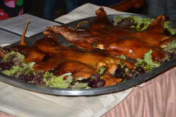 Cochinillo en las Fiestas de la Matanza del cerdo en Burgo de Osma