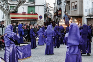 Processione del Gesù Nazareno durante la Settimana Santa di Albalate del Arzobispo (Teruel, Aragona)