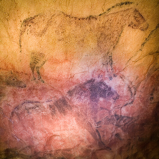 Panel principal de la cueva de Tito Bustillo