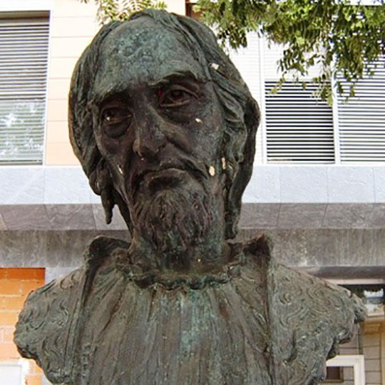 Bust of Moshe of León, the most important figure in Leonese Jewish thought