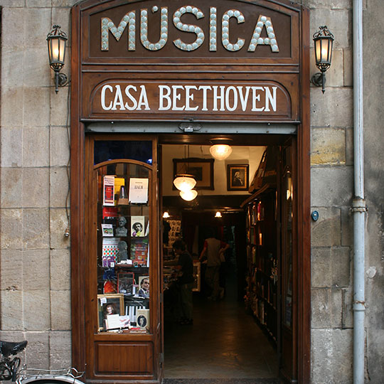 Negozio di musica a Barcellona