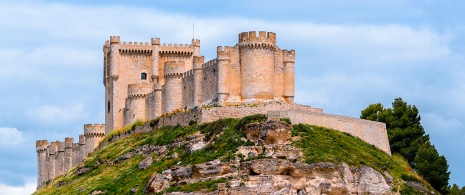 Vedute del Castello Peñafiel a Valladolid