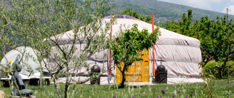 Yurt de Casas del Castañar, em Cáceres, Extremadura