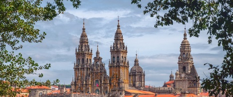 Vista da Catedral de Santiago de Compostela