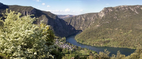  Punkt widokowy w obszarze chronionego krajobrazu Serra da Enciña da Lastra w Ourense, Galicja