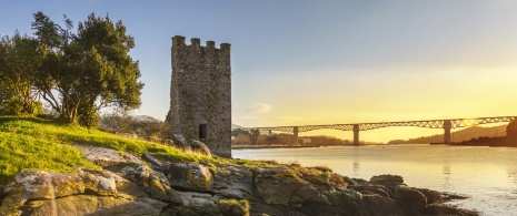 Détail des Torres de Oeste à Catoira, Pontevedra, Galice