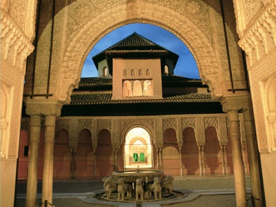 Courtyard of the Lions in the Alhambra 