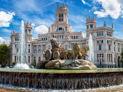 Cibeles Fountain and the Palace of Communications 