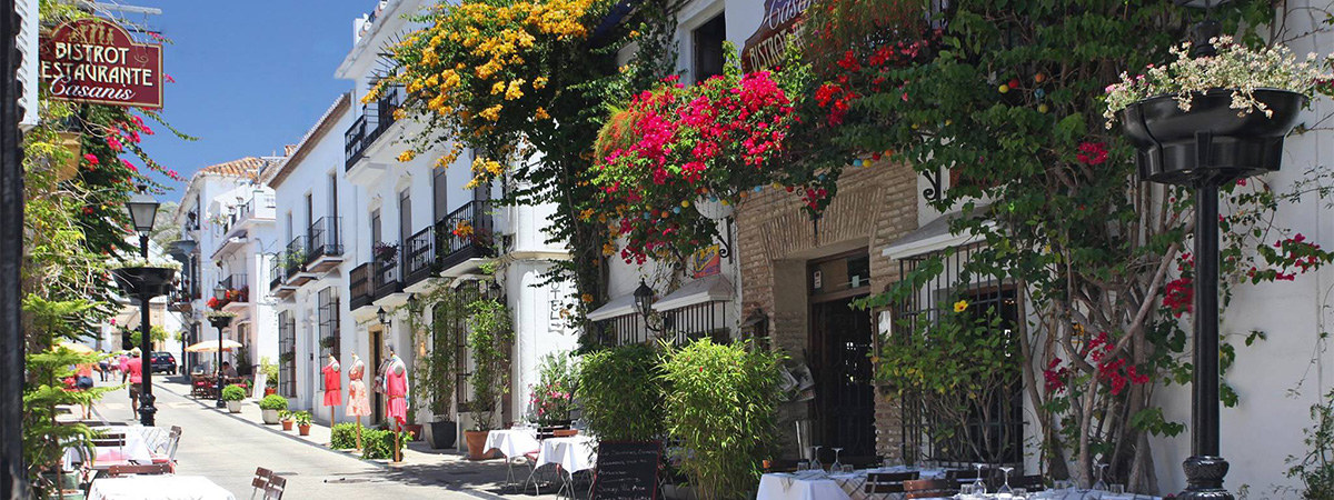 Street in the old town of Marbella, Malaga
