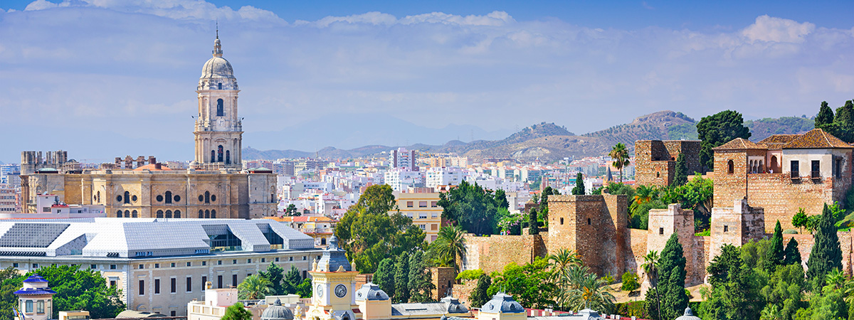 View of Malaga and its citadel