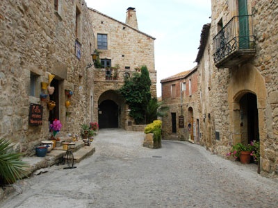 A traditional street in Pals. Girona 