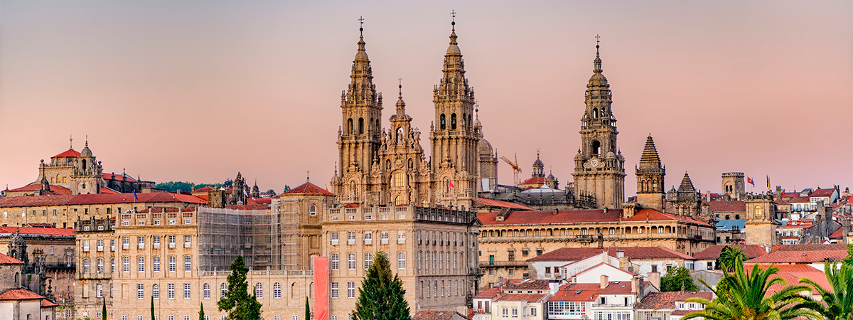 View of Santiago de Compostela Cathedral, Galicia