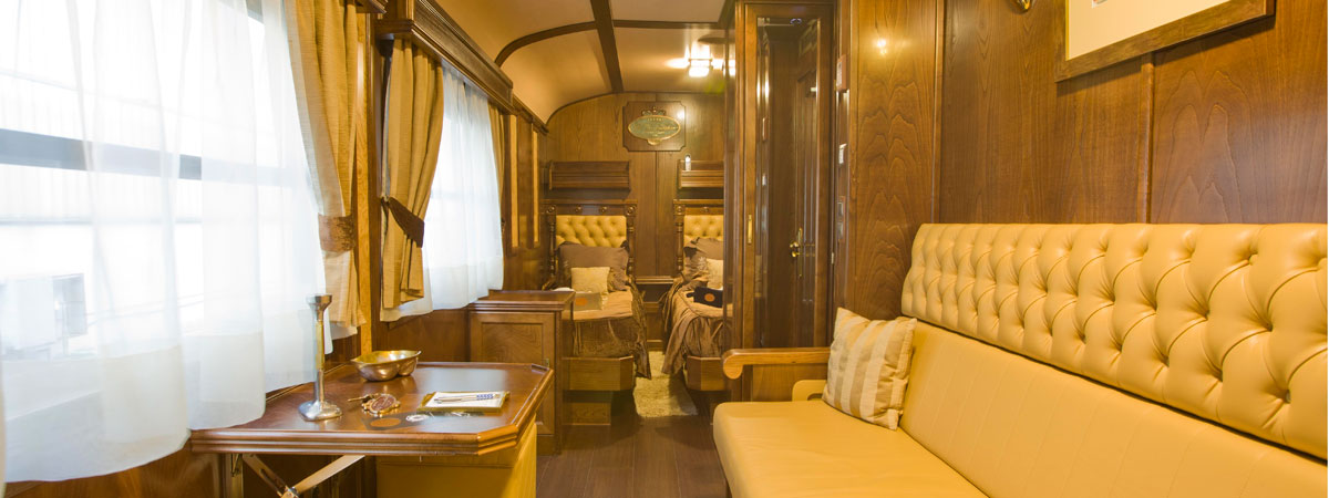 A suite in the Transcantábrico train
