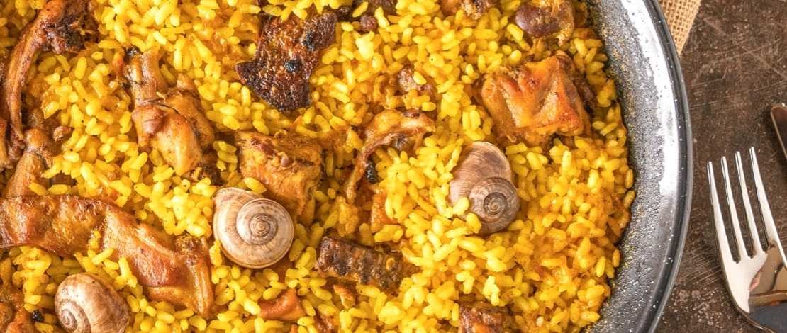 Arroz con conejo y caracoles