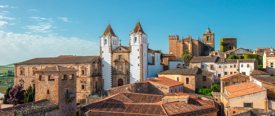 View of the old town of the city of Cáceres, Extremadura View of the old town of the city of Cáceres, Extremadura