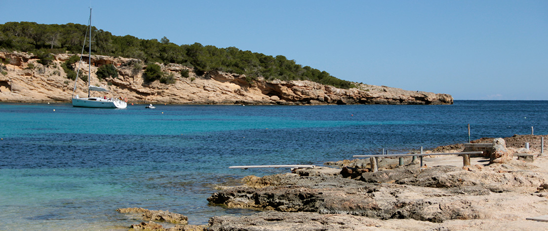 Cala Bassa cove, Ibiza (Balearic Islands) Cala Bassa cove, Ibiza (Balearic Islands)