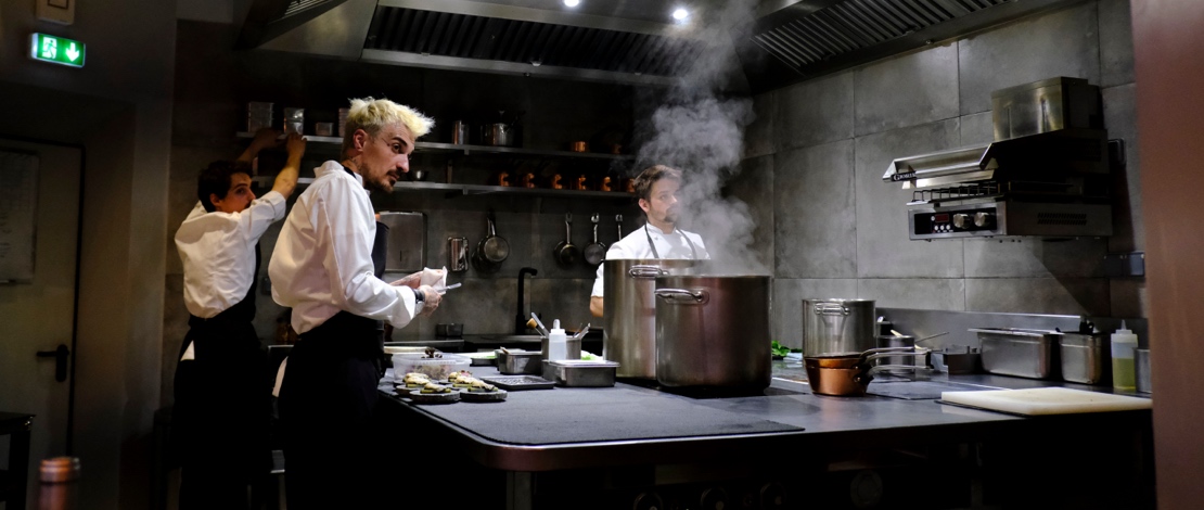 Kitchen of a Michelin star restaurant Kitchen of a Michelin star restaurant