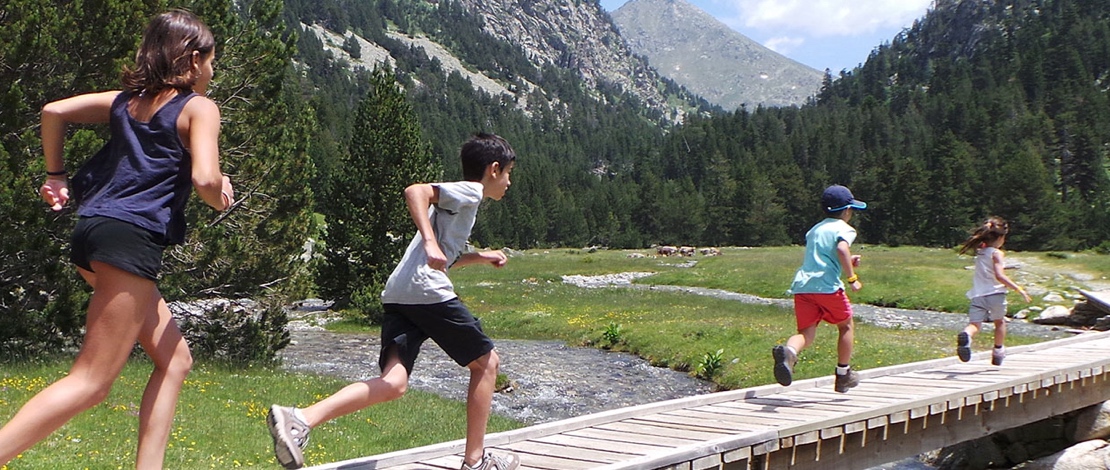 Visitors in the Aigüestortes National Park, Lleida