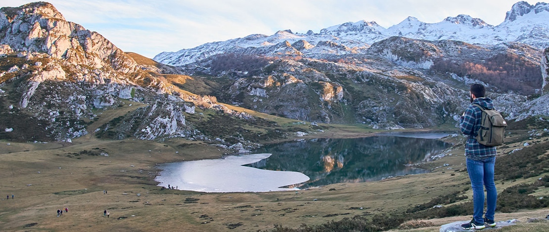 The Covadonga Lakes in Picos de Europa National Park, Asturias The Covadonga Lakes in Picos de Europa National Park, Asturias
