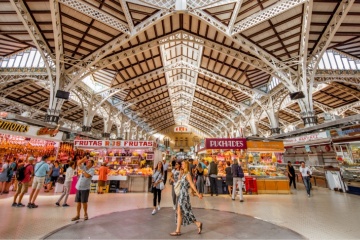 Interior of the Central Market of Valencia