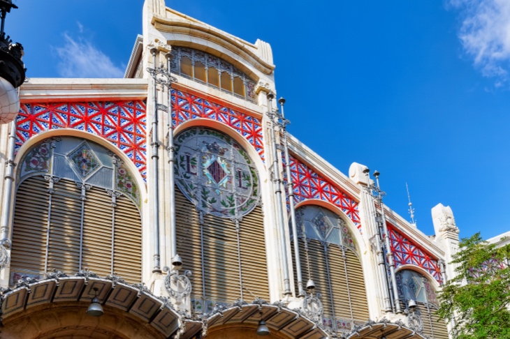 الجزء الخارجي من السوق المركزي في فالنسيا