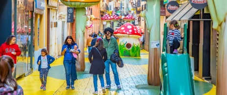 San Francisco shopping street, known as mushroom street