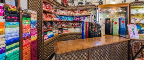 Mantones de Manila in a shop on Sierpes Street in Seville