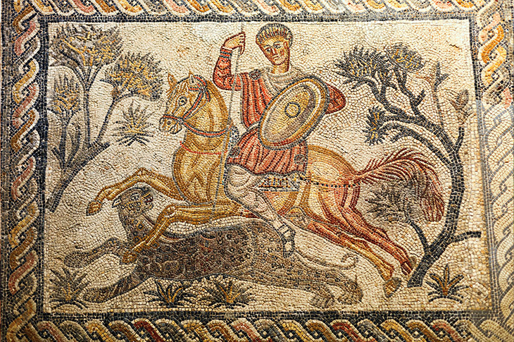 مشهد الصيد. المتحف الوطني للفن الروماني، ماردة مشهد الصيد. المتحف الوطني للفن الروماني، ماردة