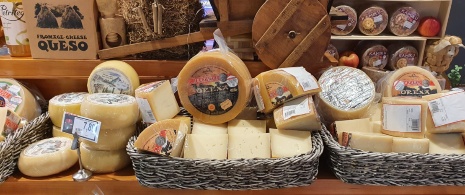 Exhibition of typical Basque cheeses