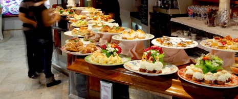 Pinchos in a bar in Donostia-San Sebastian