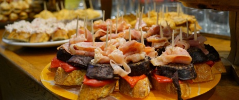 Typical pintxos from the Basque Country