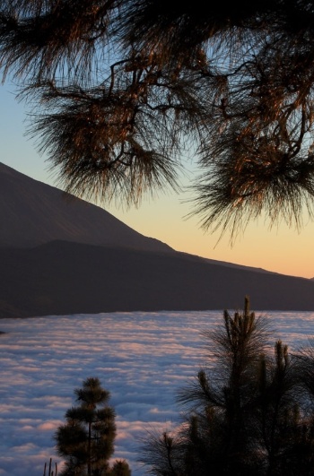Views of Teide from a viewing point