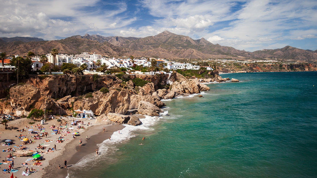 Calahonda beach in Nerja, Andalucía Calahonda beach in Nerja, Andalucía