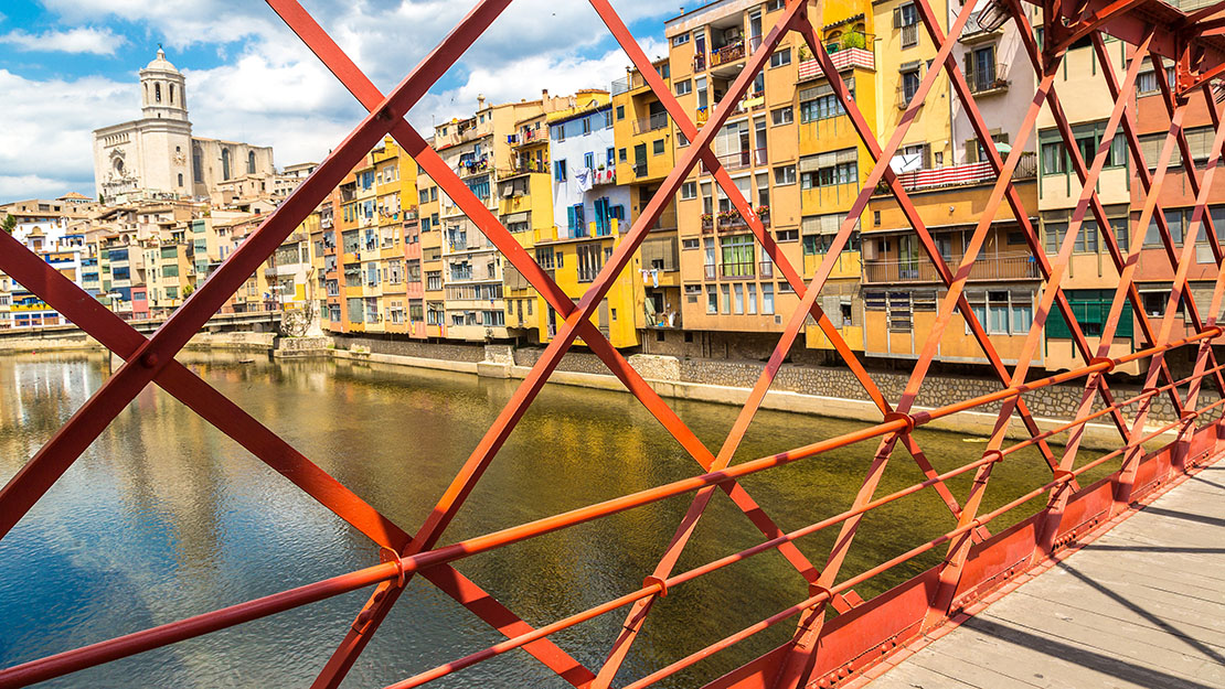 Eiffel bridge in Girona, Catalonia Eiffel bridge in Girona, Catalonia
