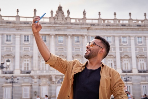 Tourist in the Royal Palace, Madrid