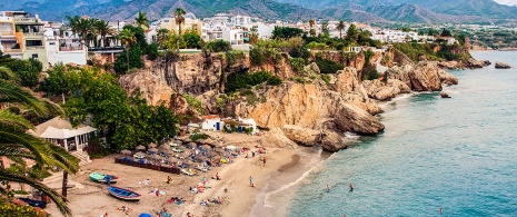 El chorrillo beach in Nerja, Málaga