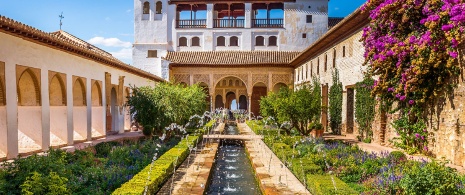 Generalife Gardens in Alhambra, Granada, Andalucía