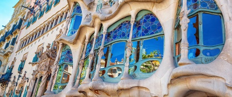Batllo house in Barcelona, Catalonia