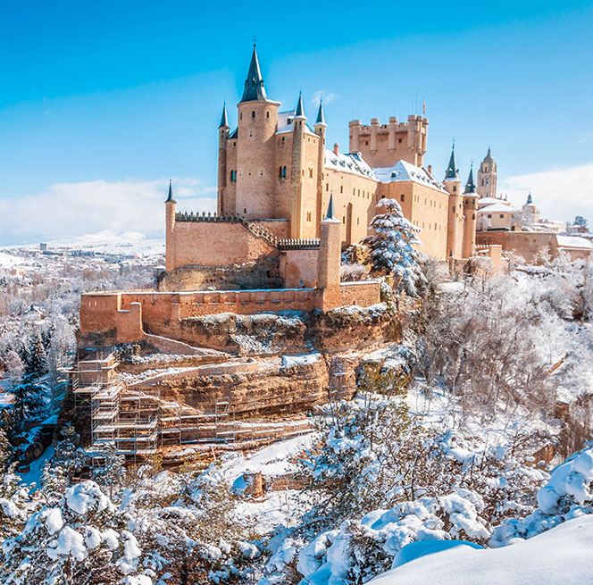 Vista do Alcázar de Segóvia.