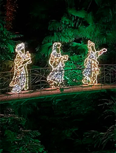 Weihnachtlich beleuchteter Garten in einer früheren Ausgabe in Stuttgart